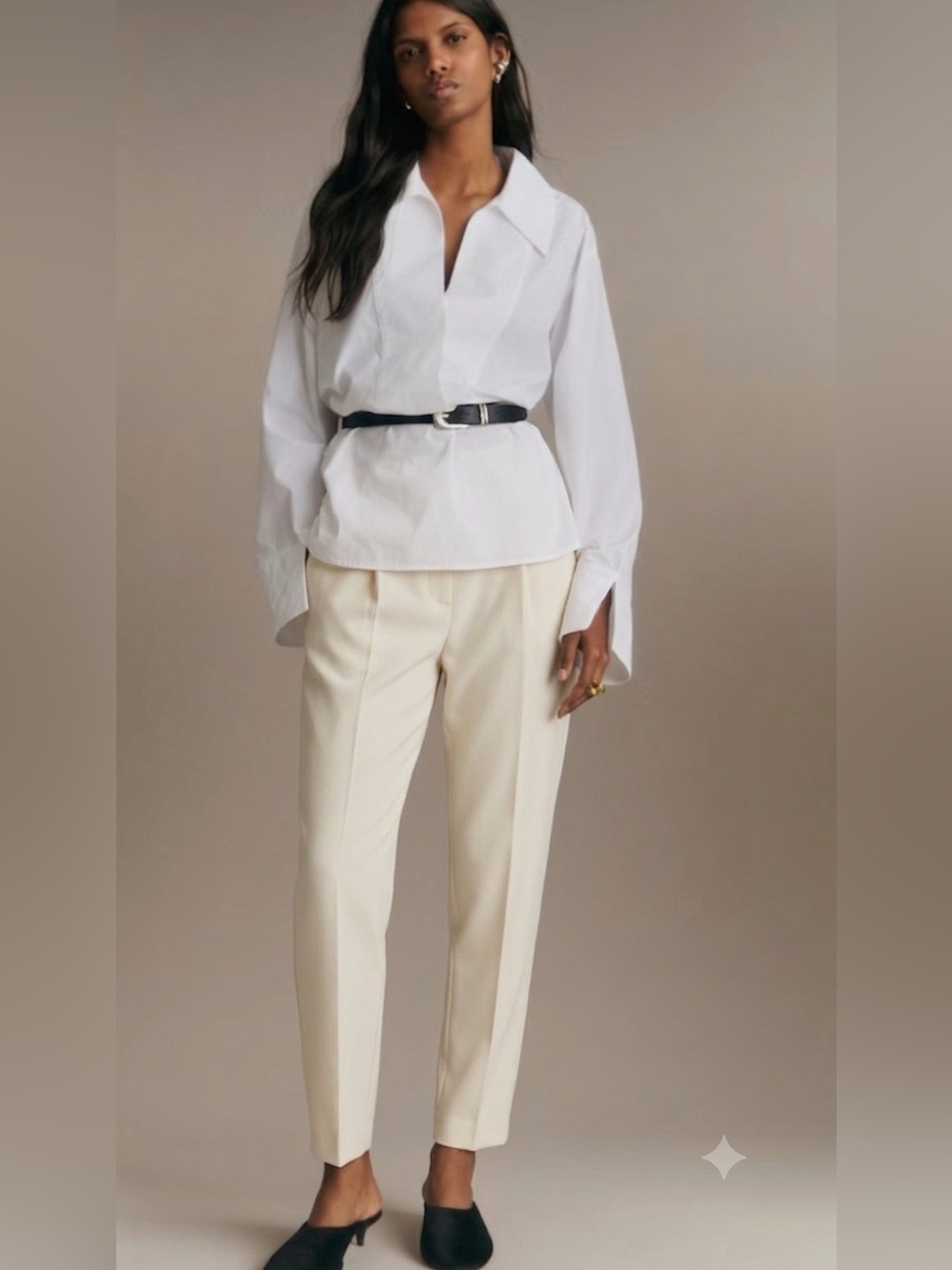 Cigarette Pants in Cream Size 4 BNWT